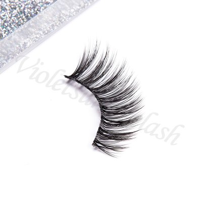 Superfine clear band synthetic fiber silk lashes SNG014 -189